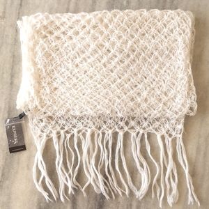 NWT. Express Woman's Mohair/Wool blended crochet scarf with beads.